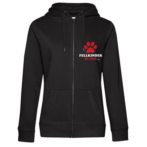 Ladies Zipped Queen Hoodie Fellkinder in Not