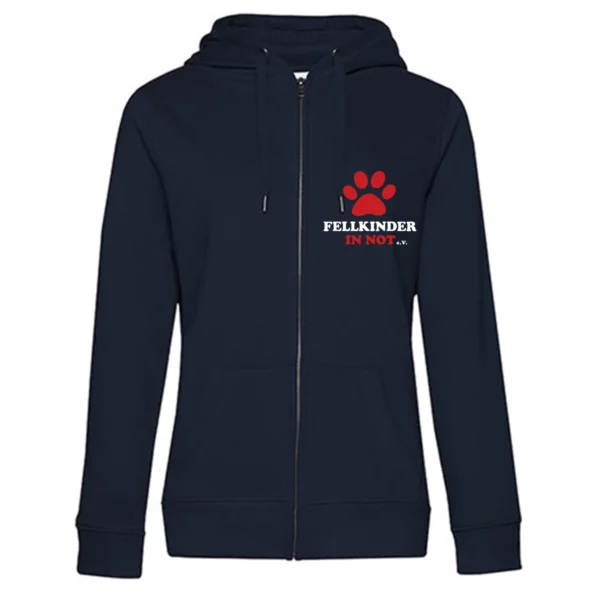Ladies Zipped Queen Hoodie Fellkinder in Not