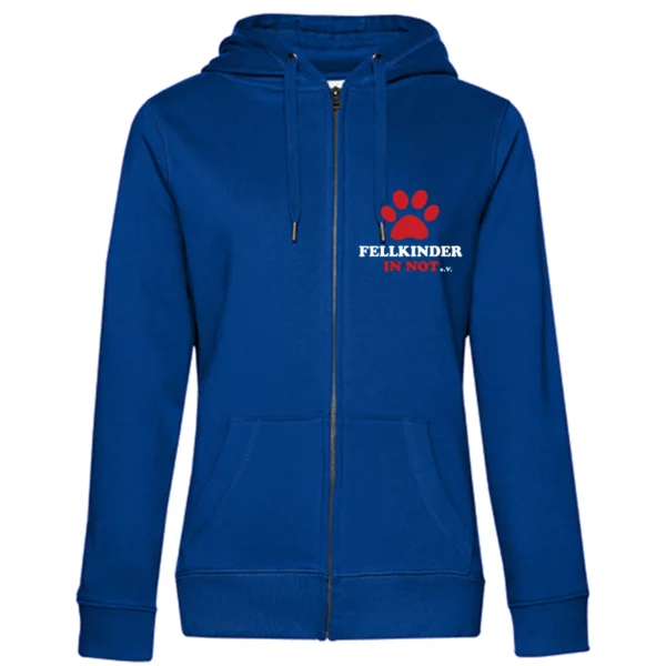 Ladies Zipped Queen Hoodie Fellkinder in Not