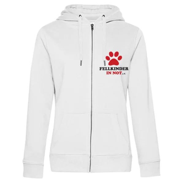 Ladies Zipped Queen Hoodie Fellkinder in Not