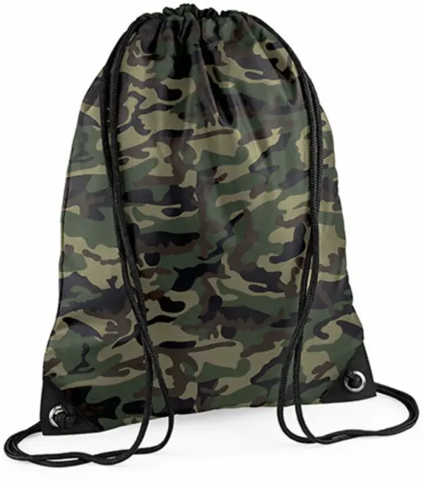 Turnbeutel Camo Rucksack aus Polyester Bag Base