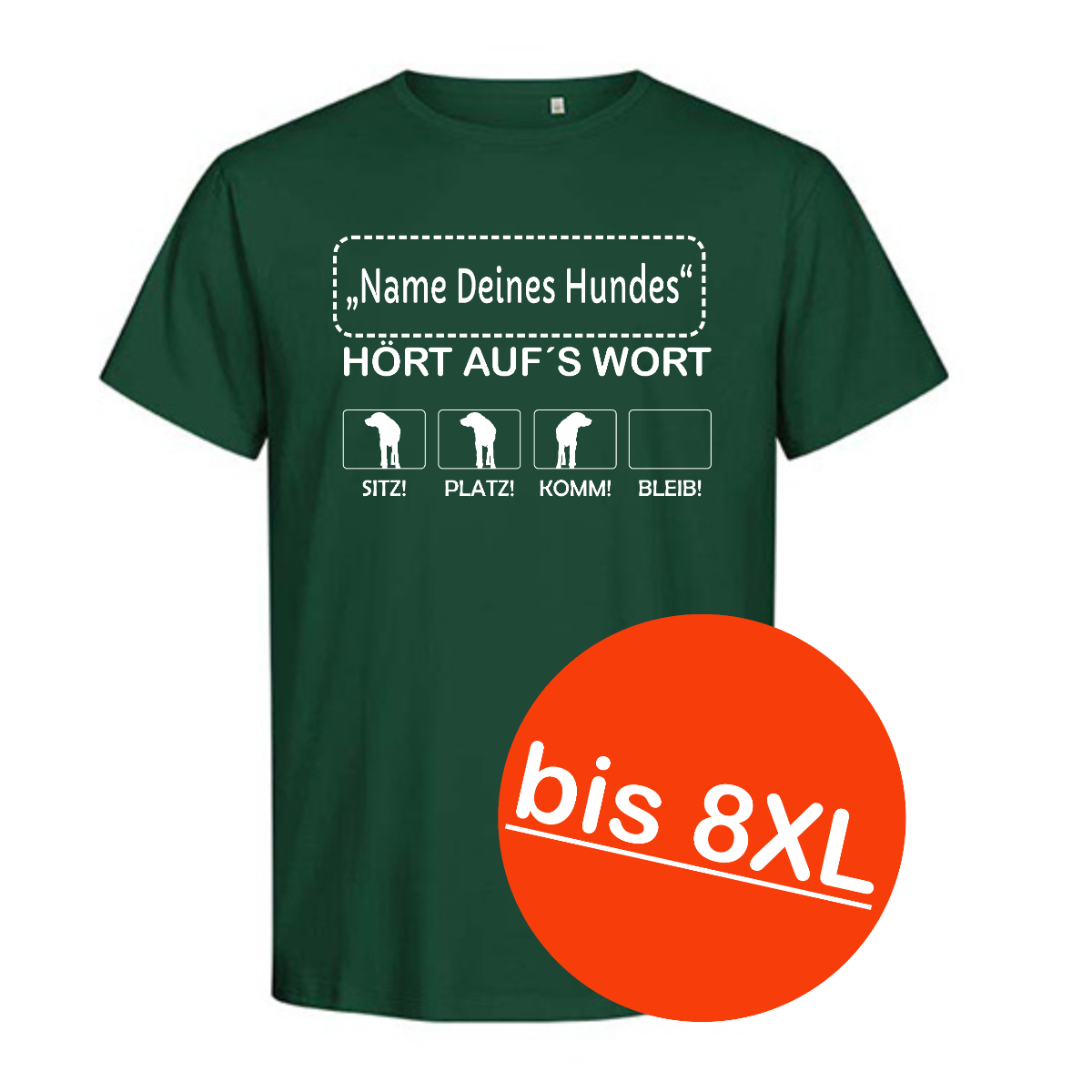 Premium T individuell gestalten mit dem Namen des eigenen Hundes