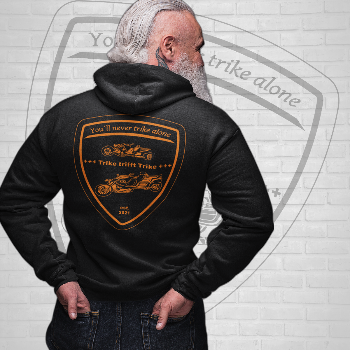 King Zip Hoodie black Trike trifft Trike