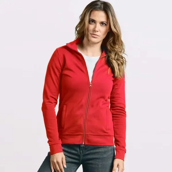 Ladies Sweatjacke mit Stehkragen Promodoro smbDesign Personalisierung