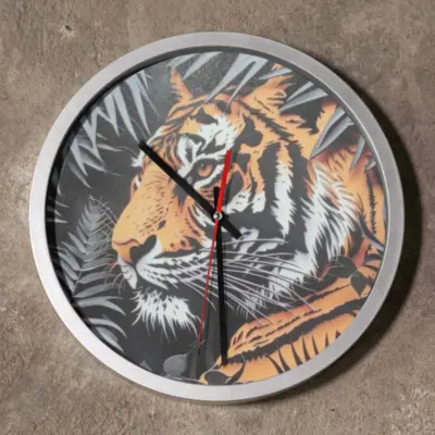 sublimation wanduhr mit tiger